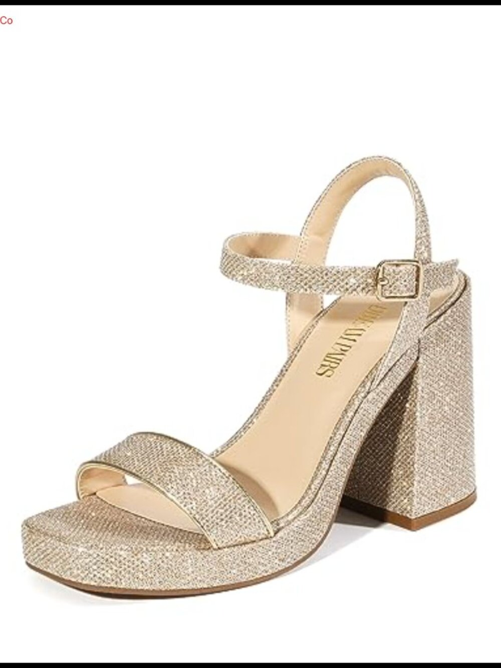 Women's Block Heel Platform Sandals with Adjustable Ankle Strap Open Toe